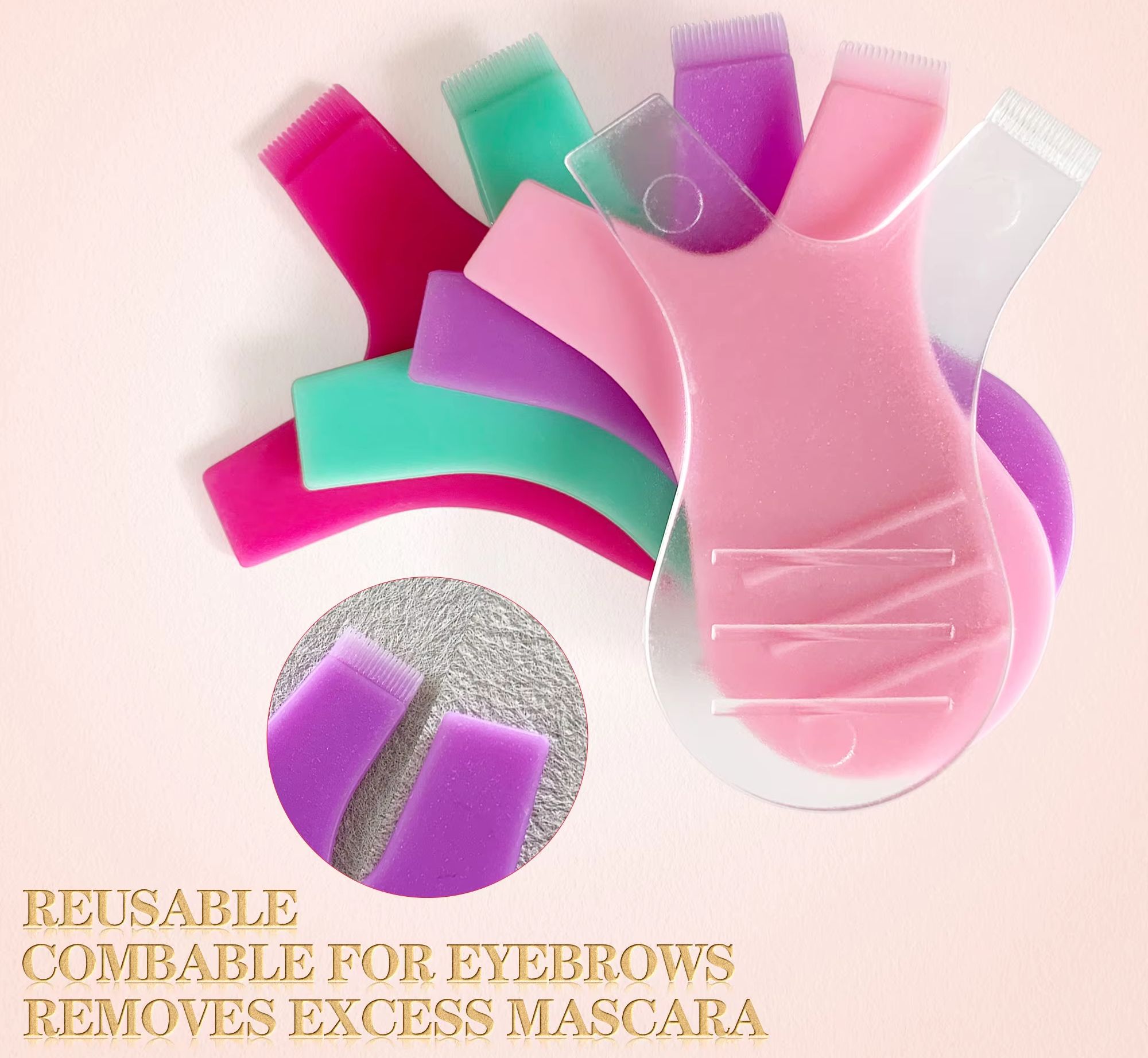 Eyelash Extension Y Shape - 50개 메이크업 속눈썹 브러쉬 재사용 가능