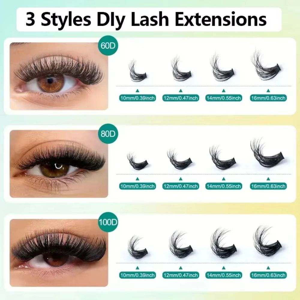 내추럴 룩 인조 속눈썹 본드 앤 씰 클러스터 디자인 D - Eyelash Extension Kits 리뷰 및 가격