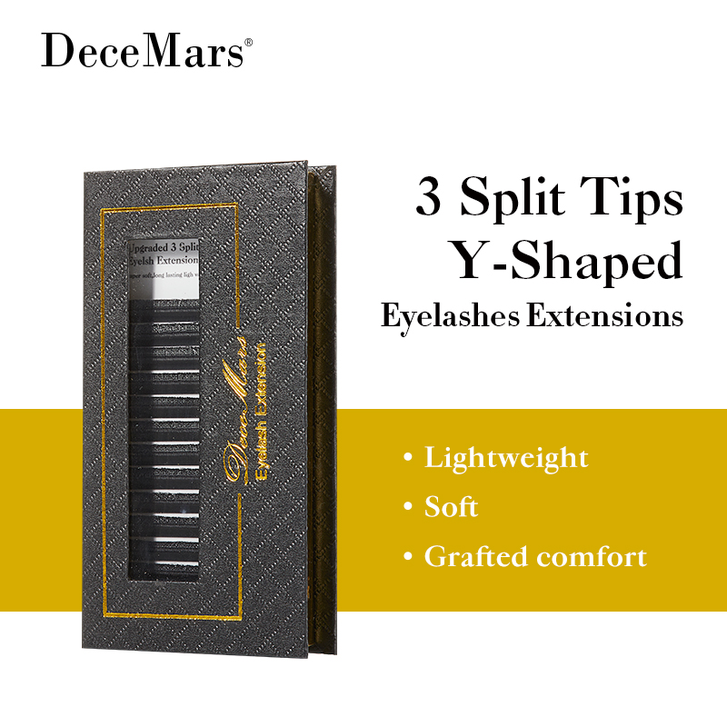 DeceMars 3 스플릿 팁 Y자형 속눈썹 연장 - Eyelash Extension Y Shape 리뷰 및 가격