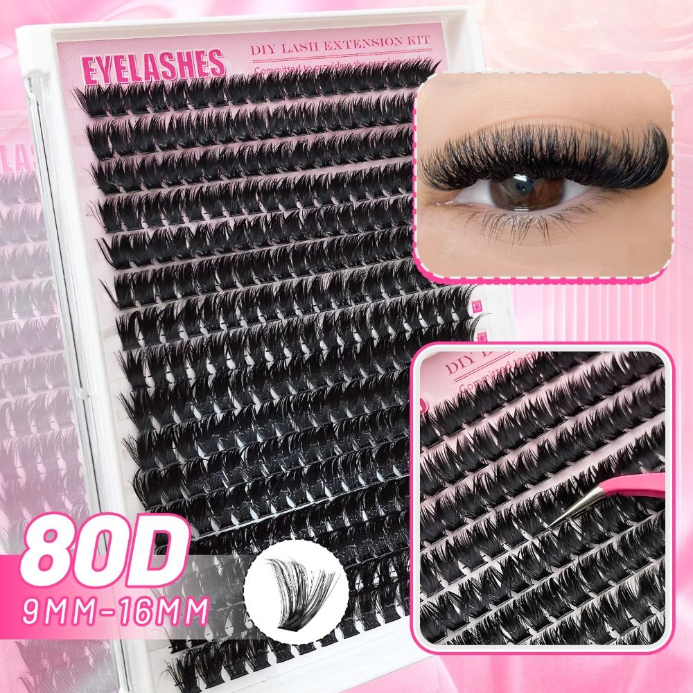 내추럴 룩 인조 속눈썹 본드 앤 씰 클러스터 디자인 D - Eyelash Extension Kits 리뷰 및 가격