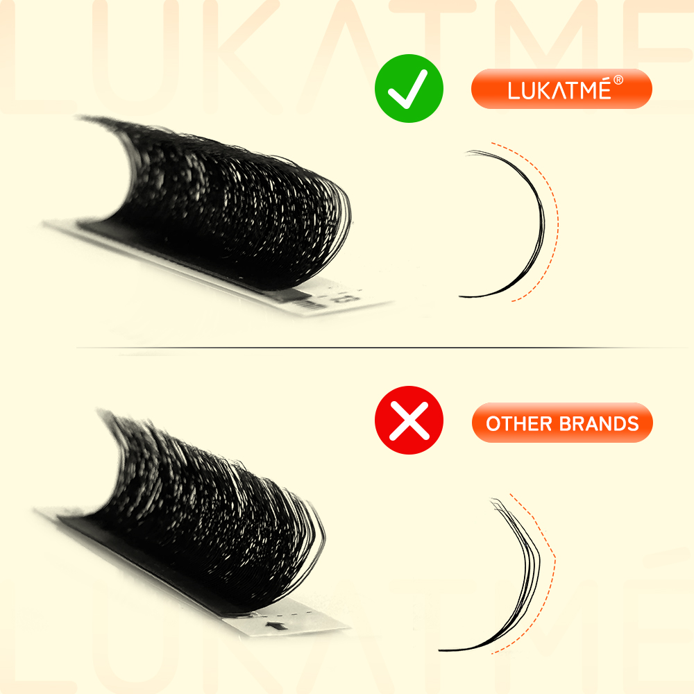10개/세트 루카트메 프리메이드 팬 인조 속눈썹 3D- - Eyelash Extension Y Shape 리뷰 및 가격